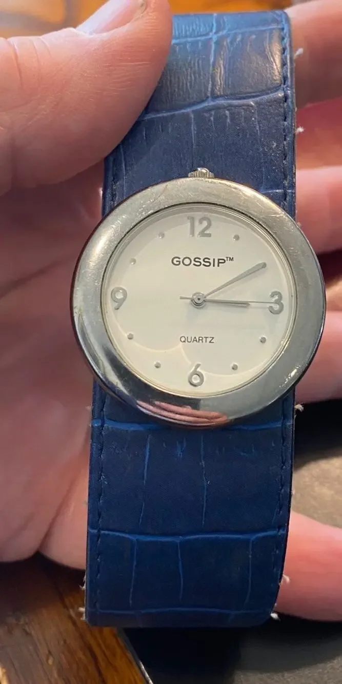 Women's Snap Band Silver Tone Gossip 38mm Watch, Blue Band